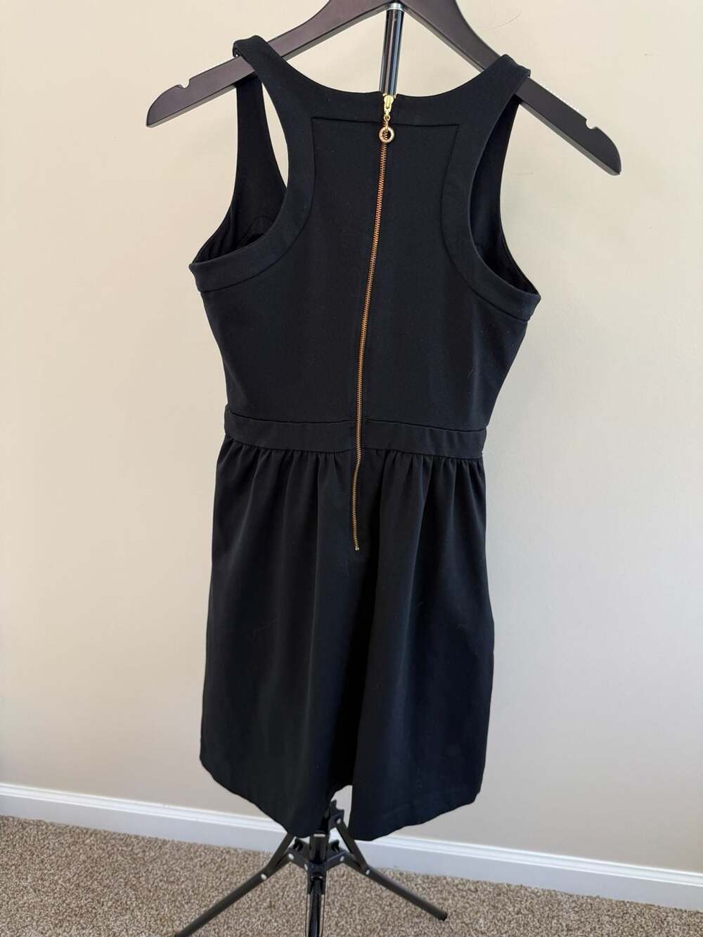 Cynthia Rowley Black Skater Dress Size Small S Racerback - Picture 3 of 6